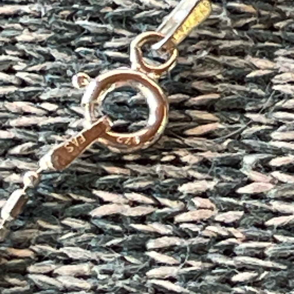 925 ankle bracelet faceted 1980s 10" - Picture 6 of 7